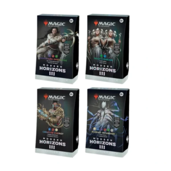 Magic: The Gathering Modern Horizons 3 Commander Deck Bundle - Includes All 4 Decks (Graveyard Overdrive, Tricky Terrain, Creative Energy, and Eldrazi Incursion)
